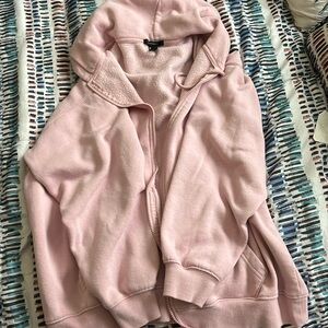 Forever 21 Women’s Light Pink Zip Up Sweater